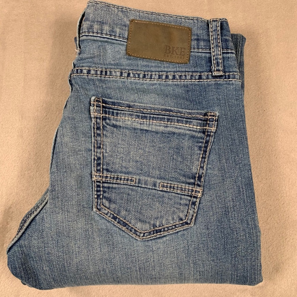 BKE Jake Straight Leg Jeans Mens 30x34 Blue Medium Wash Denim